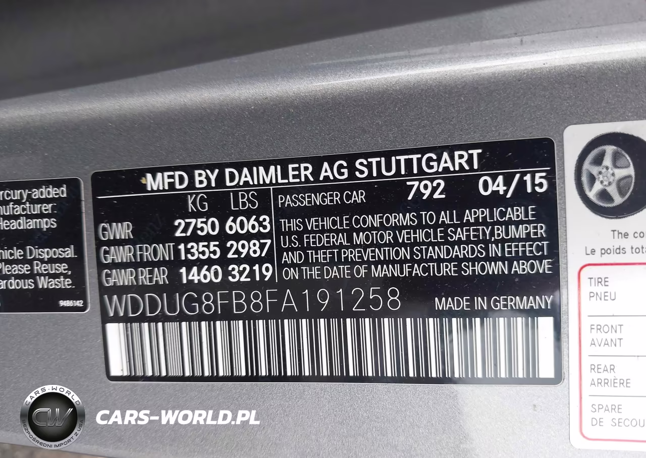 2015 Mercedes-Benz S 550 4Matic VIN:WDDUG8FB8FA191258 - 9