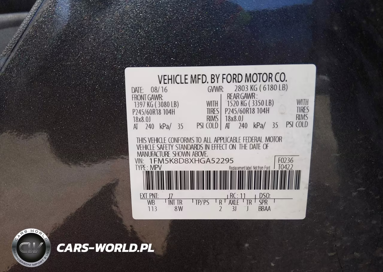 2017 Ford Explorer Xlt VIN:1FM5K8D8XHGA52295 - 9