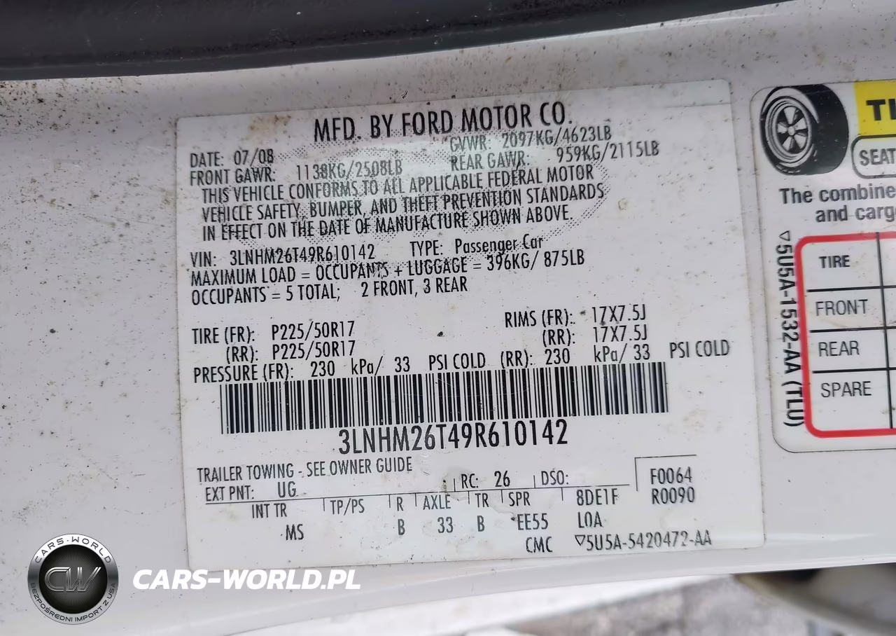 2009 Lincoln Mkz VIN:3LNHM26T49R610142 - 9