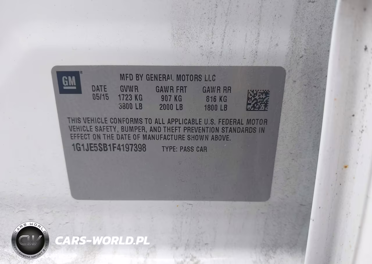 2015 Chevrolet Sonic Ltz Auto VIN:1G1JE5SB1F4197398 - 9