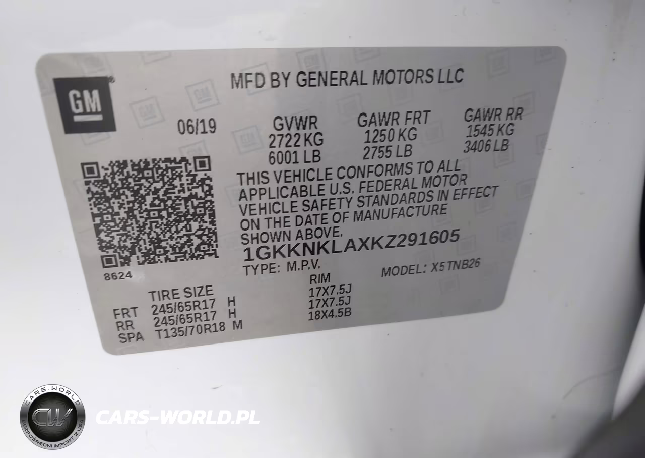 2019 GMC Acadia Sle-1 VIN:1GKKNKLAXKZ291605 - 9