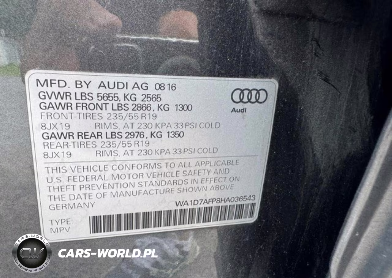 2017 Audi Q5 3.0T Premium Plus VIN:WA1D7AFP8HA036543 - 9