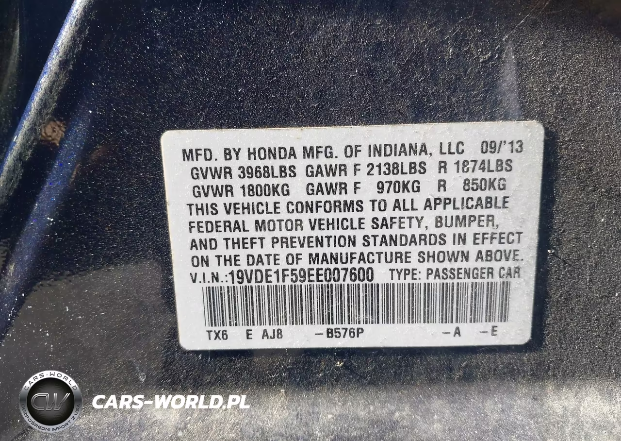 2014 Acura Ilx 2.0L VIN:19VDE1F59EE007600 - 9