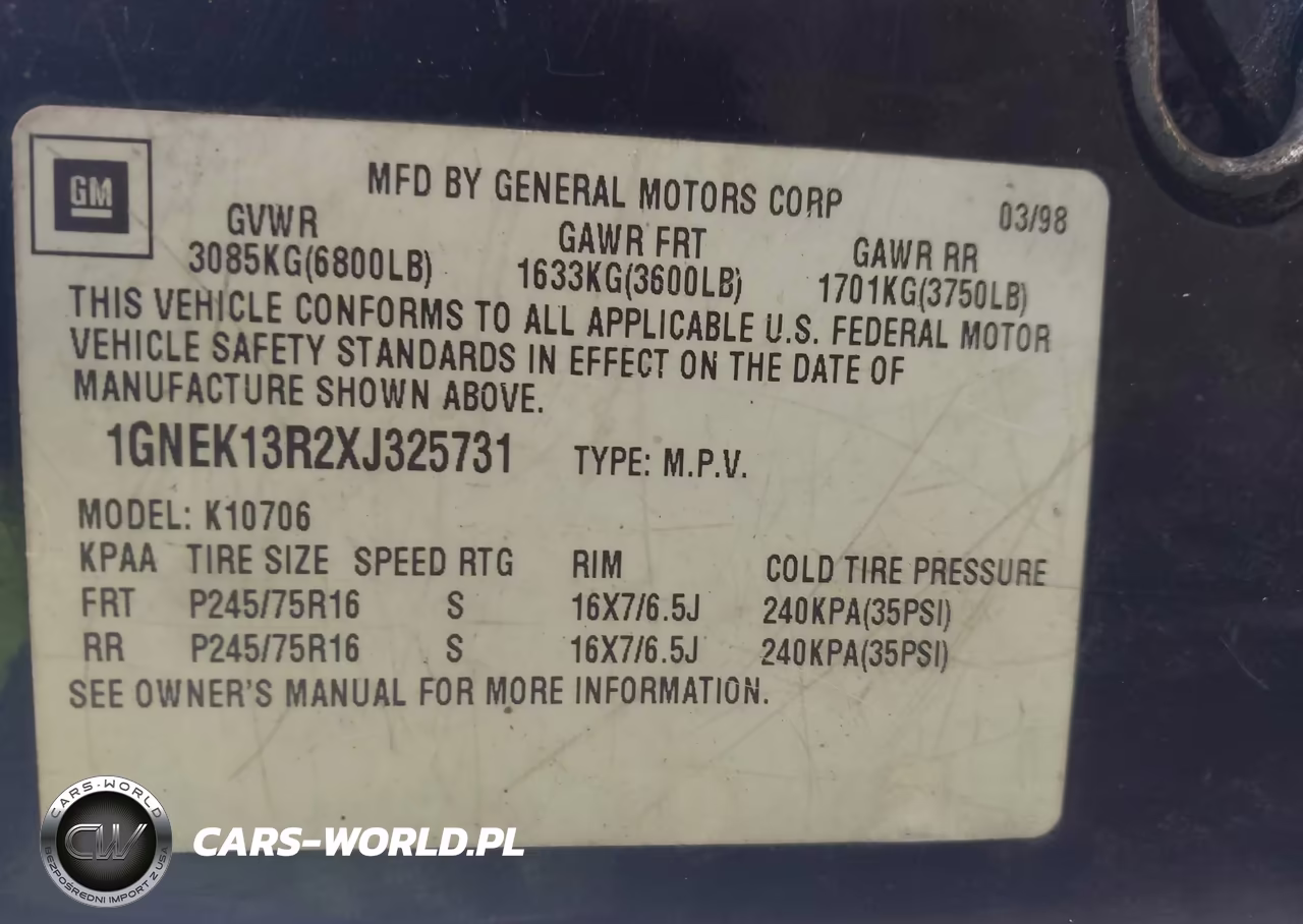 1999 Chevrolet Tahoe Ls VIN:1GNEK13R2XJ325731 - 9
