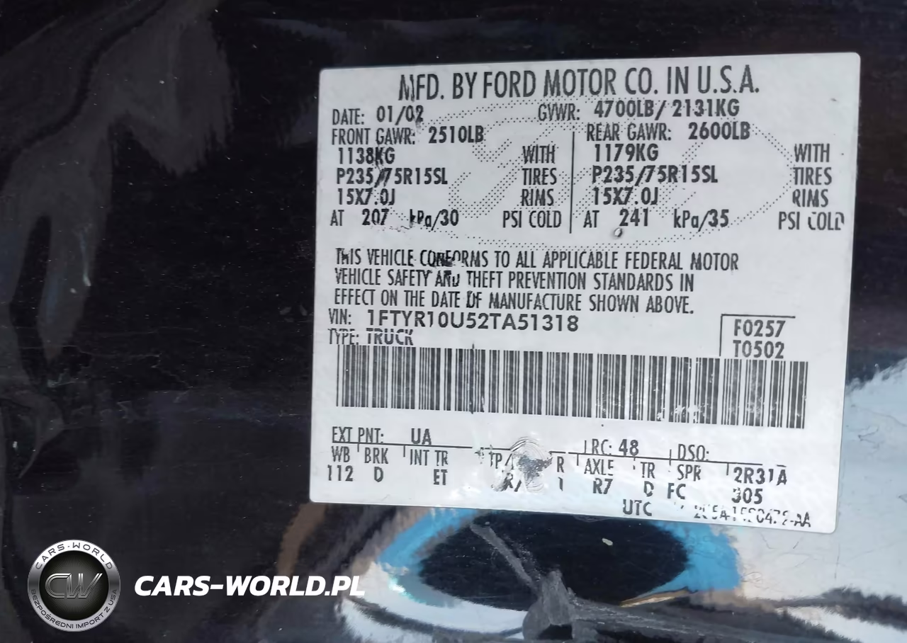 2002 Ford Ranger Edge-Xl-Xlt VIN:1FTYR10U52TA51318 - 9