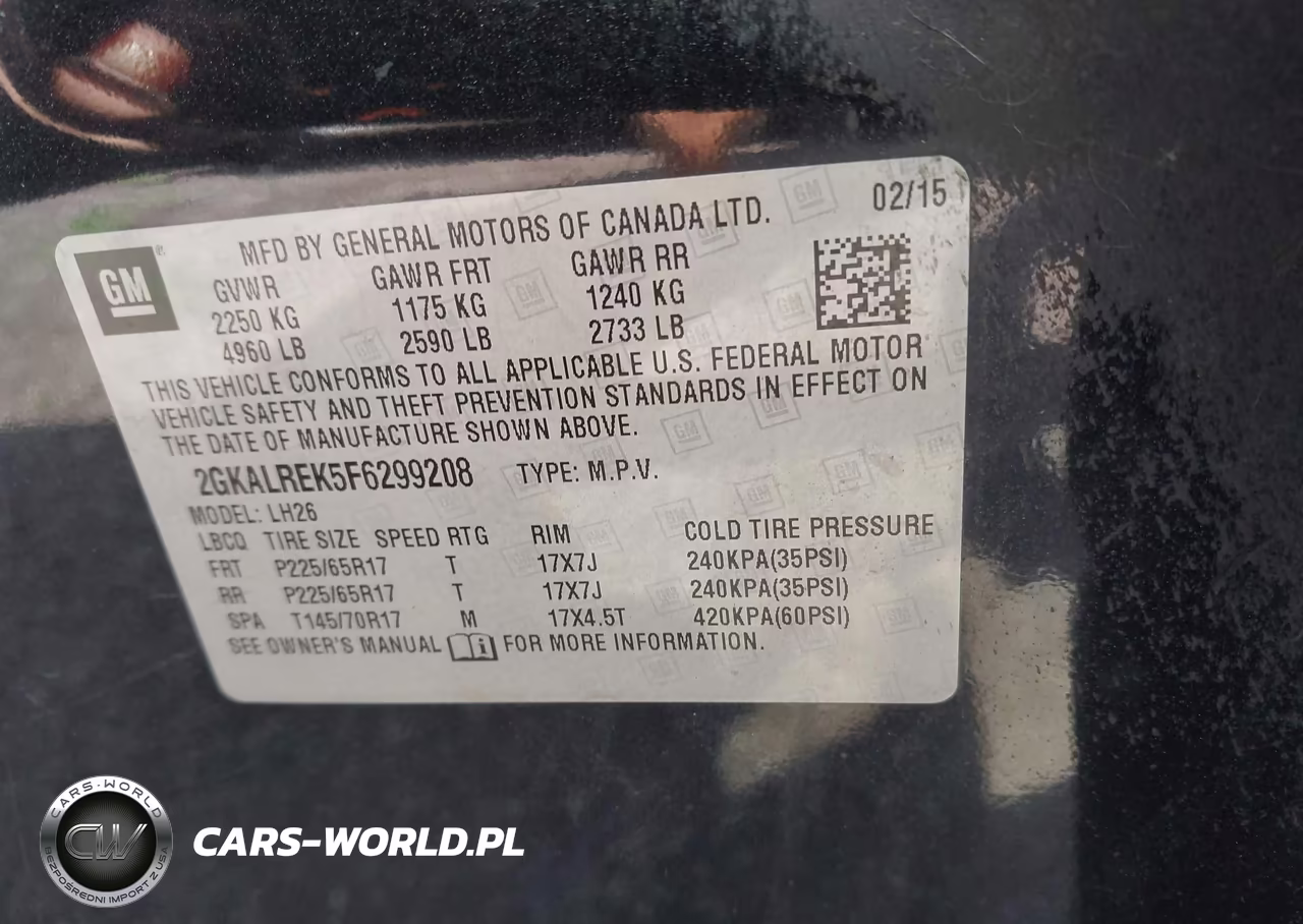 2015 GMC Terrain Sle-2 VIN:2GKALREK5F6299208 - 9