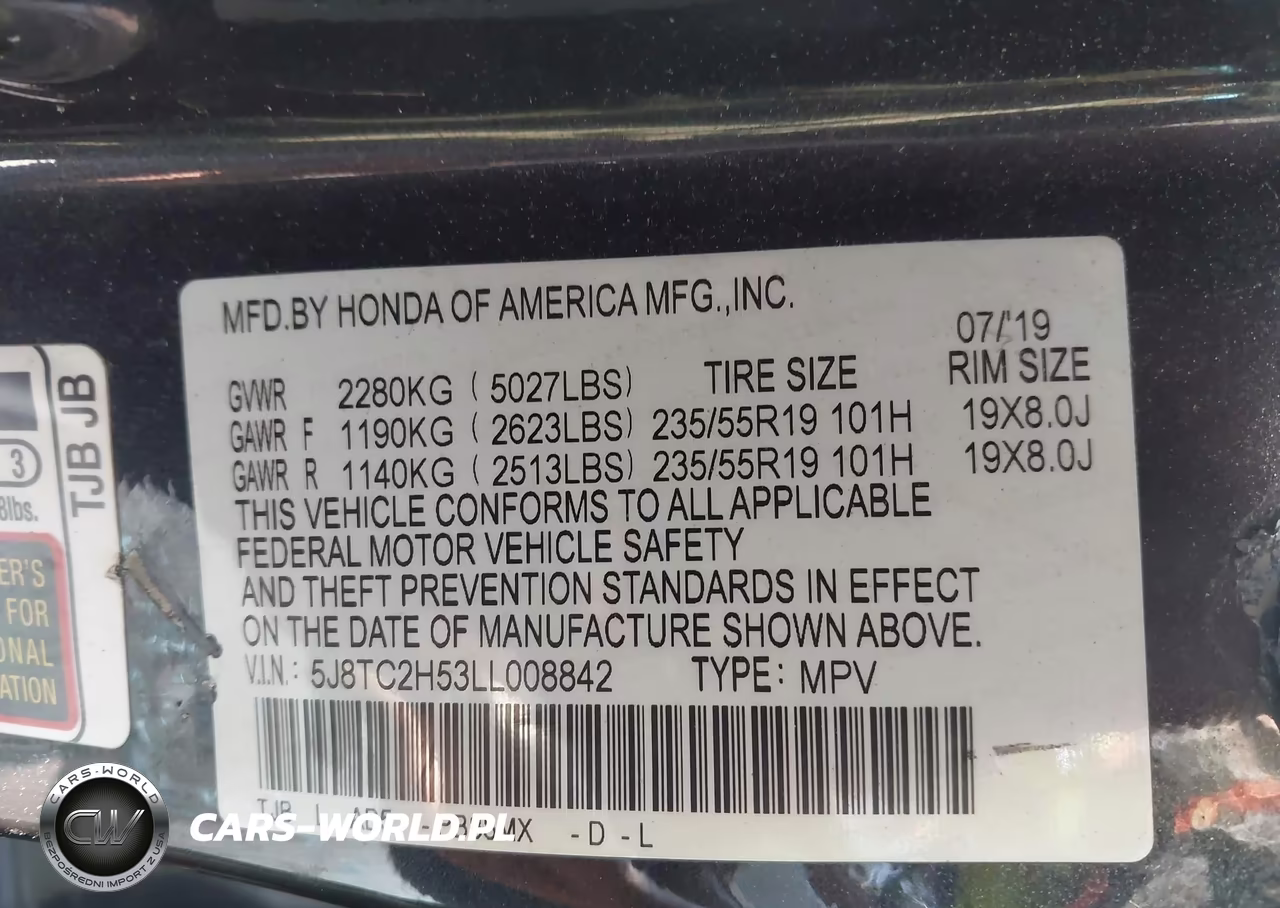 2020 Acura Rdx Technology Package VIN:5J8TC2H53LL008842 - 9