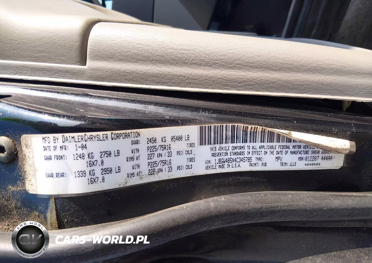 2004 Jeep Grand Cherokee Laredo VIN:1J8GW48SX4C345785 - 9