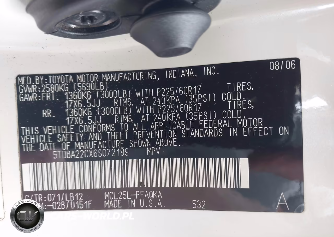2006 Toyota Sienna Xle Limited VIN:5TDBA22CX6S072189 - 9