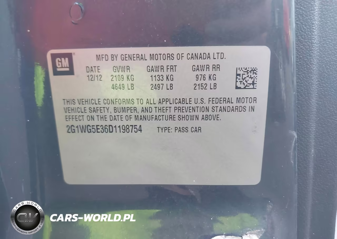 2013 Chevrolet Impala Lt VIN:2G1WG5E36D1198754 - 9