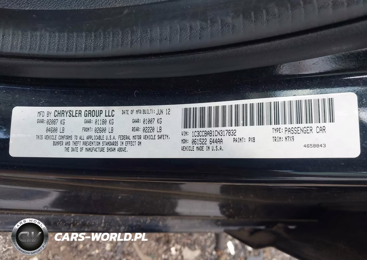 2012 Chrysler 200 Lx VIN:1C3CCBAB1CN317832 - 9