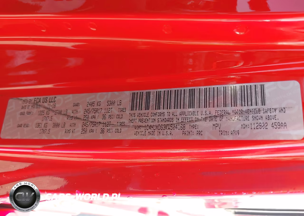 2019 Jeep Wrangler Unlimited Sport 4X4 VIN:1C4HJXDG3KW504168 - 9