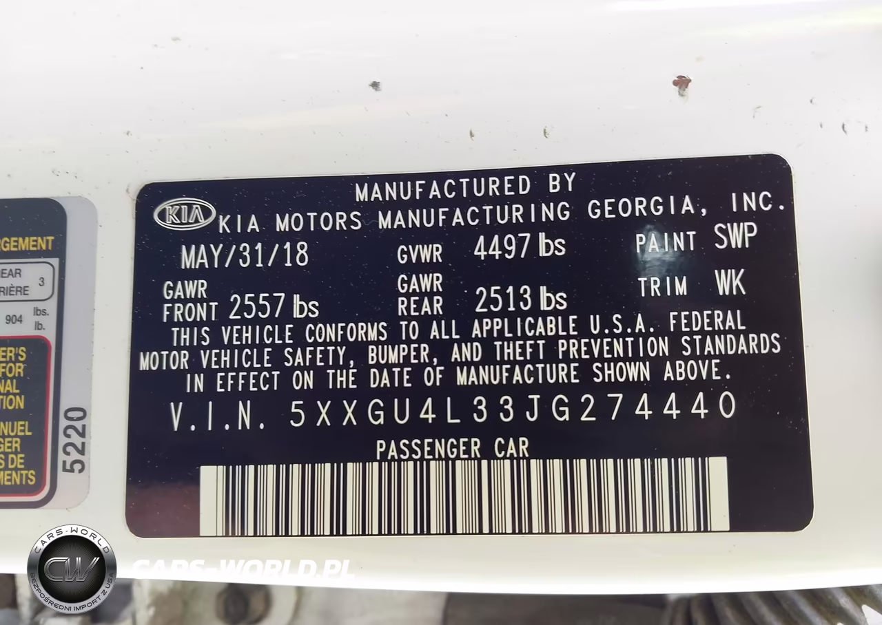2018 Kia Optima Ex VIN:5XXGU4L33JG274440 - 9
