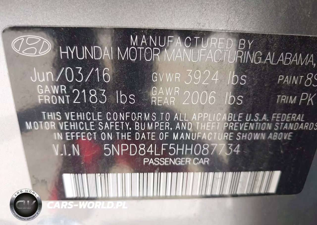 2017 Hyundai Elantra Limited VIN:5NPD84LF5HH087734 - 9