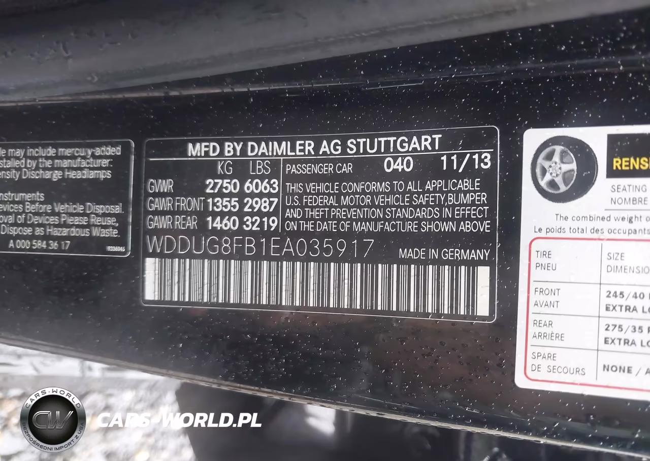 2014 Mercedes-Benz S 550 4Matic VIN:WDDUG8FB1EA035917 - 9