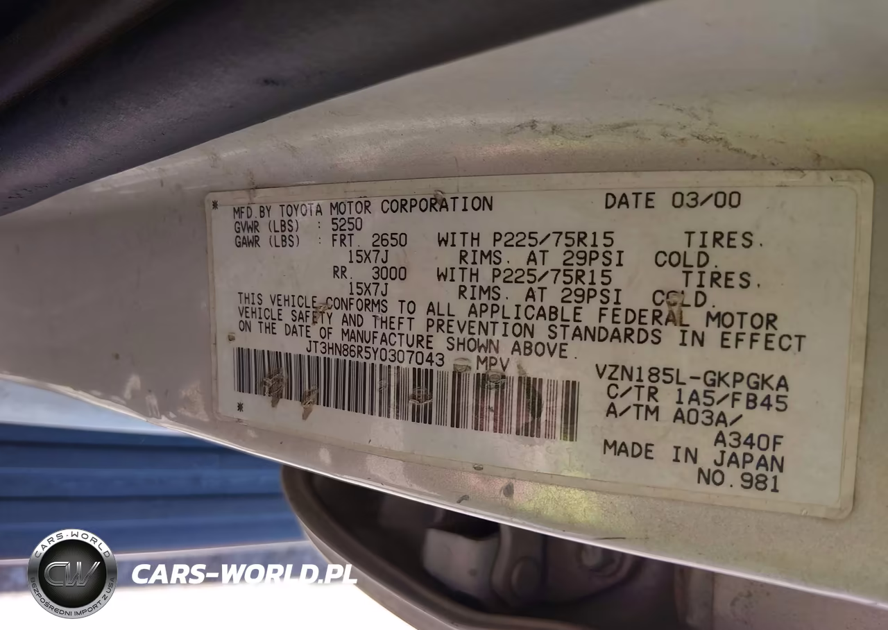 2000 Toyota 4Runner Sr5 V6 VIN:JT3HN86R5Y0307043 - 9