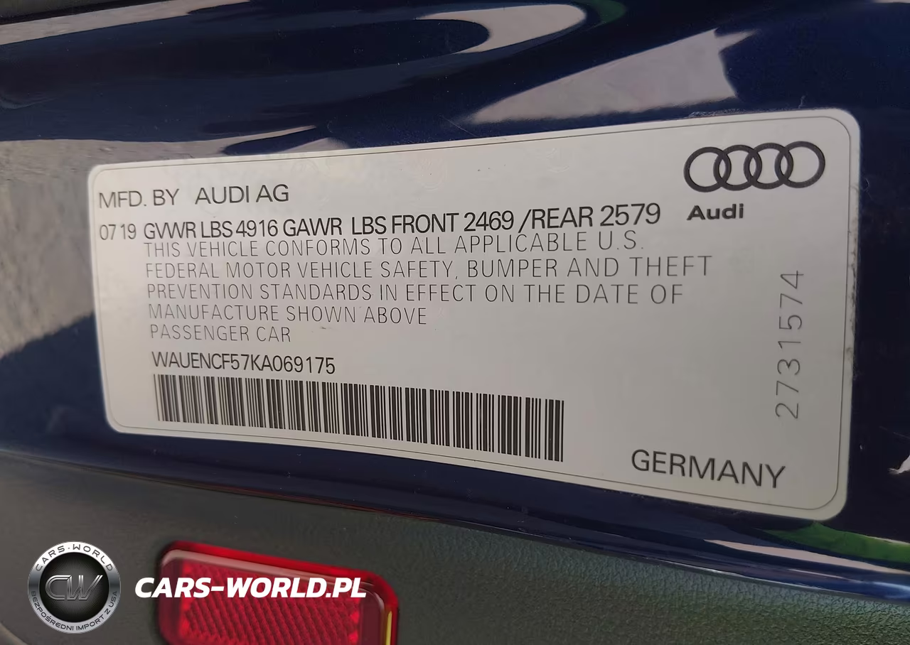 2019 Audi A5 45 Premium VIN:WAUENCF57KA069175 - 9