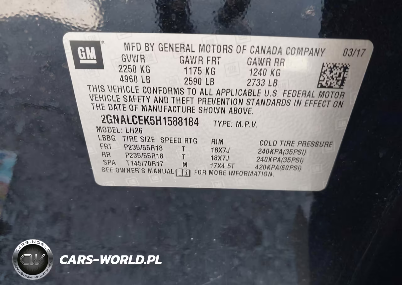 2017 Chevrolet Equinox Lt VIN:2GNALCEK5H1588184 - 9