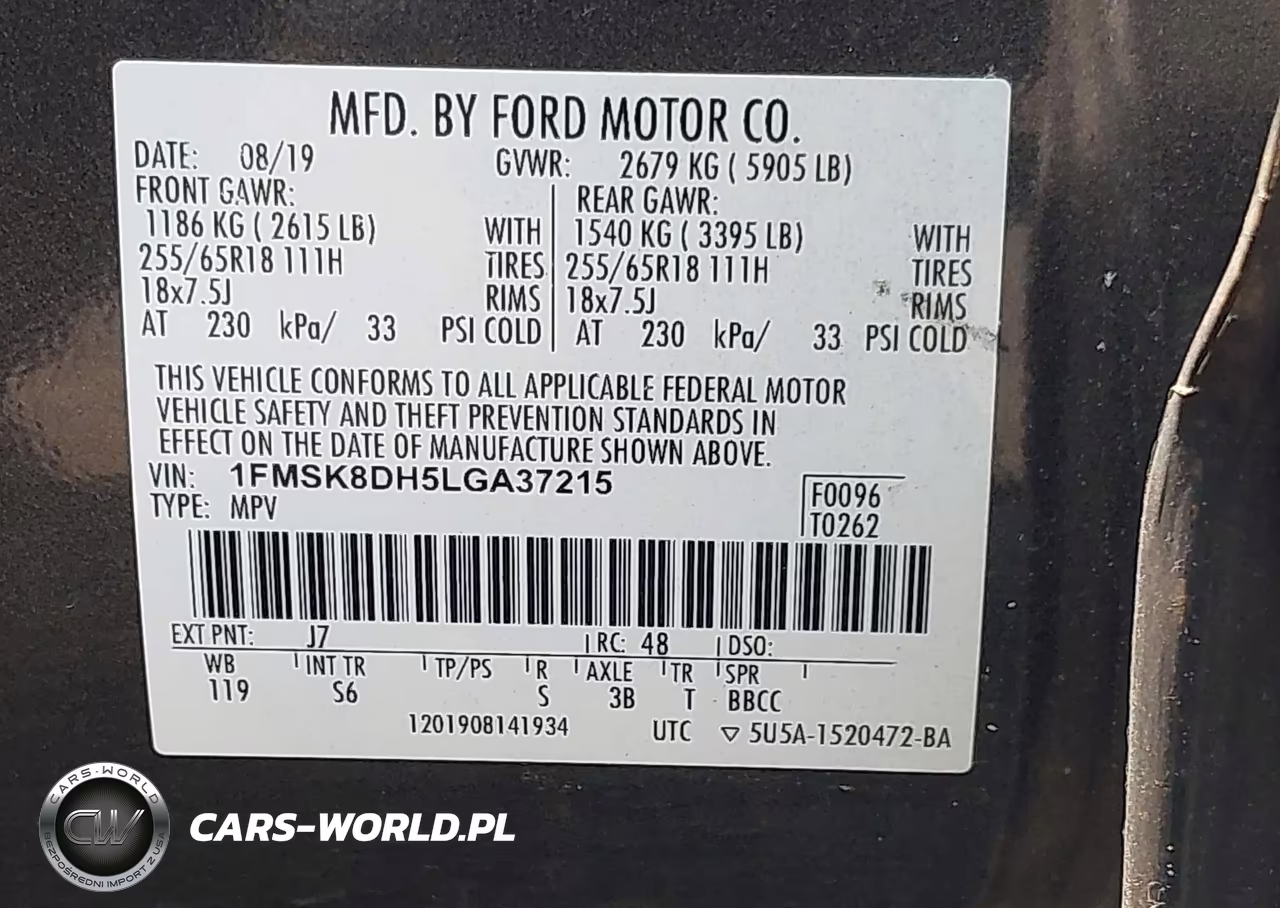 2020 Ford Explorer Xlt VIN:1FMSK8DH5LGA37215 - 9