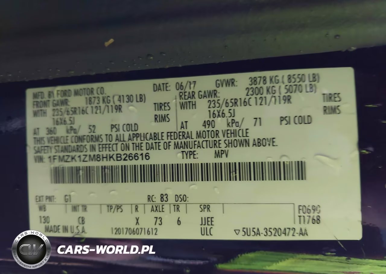 2017 Ford Transit-150 Xl VIN:1FMZK1ZM8HKB26616 - 9