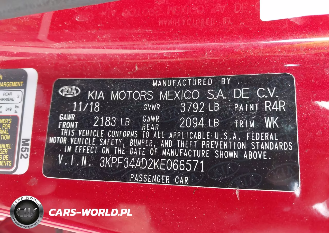 2019 Kia Forte S VIN:3KPF34AD2KE066571 - 9