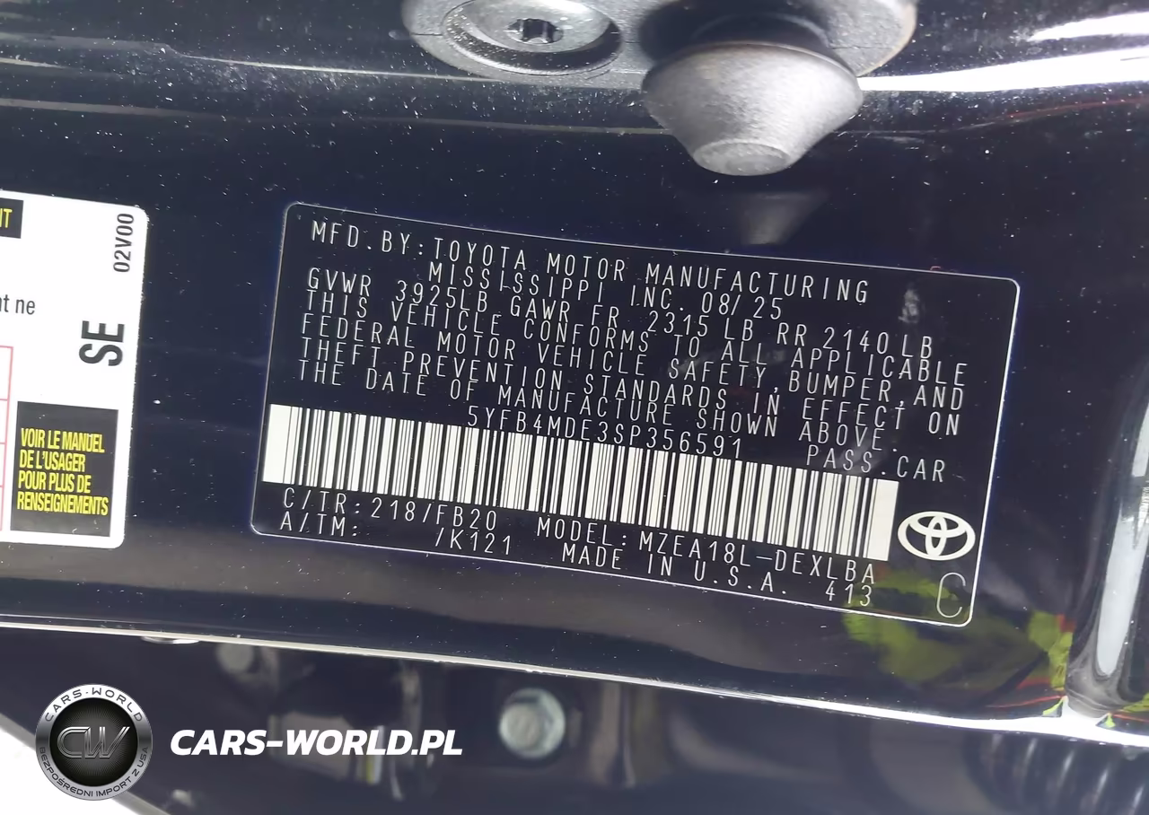 2025 Toyota Corolla Le VIN:5YFB4MDE3SP356591 - 9