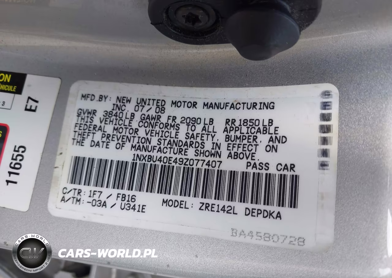 2009 Toyota Corolla Le VIN:1NXBU40E49Z077407 - 9