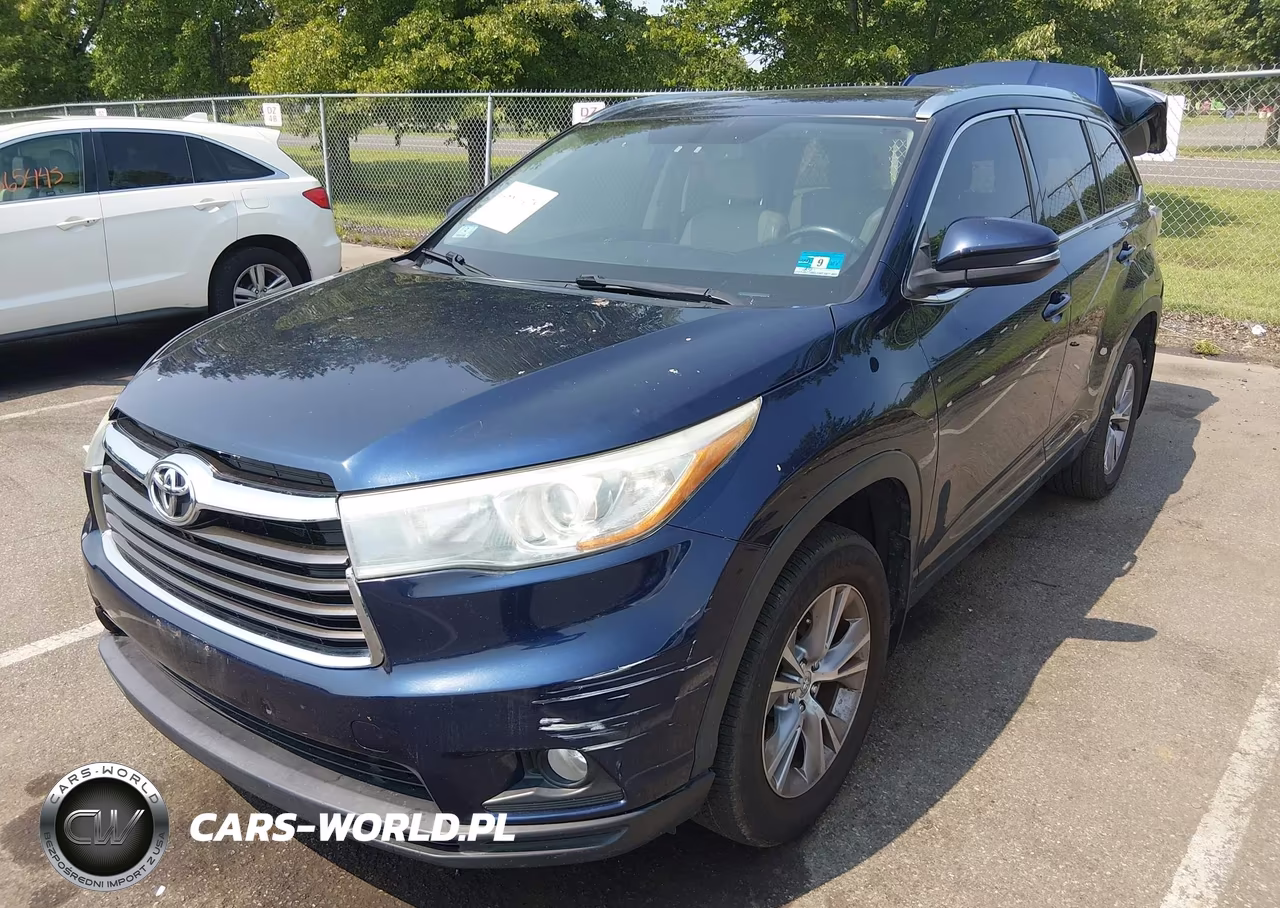 2015 Toyota Highlander Xle V6 VIN:5TDJKRFH3FS126102 - 2