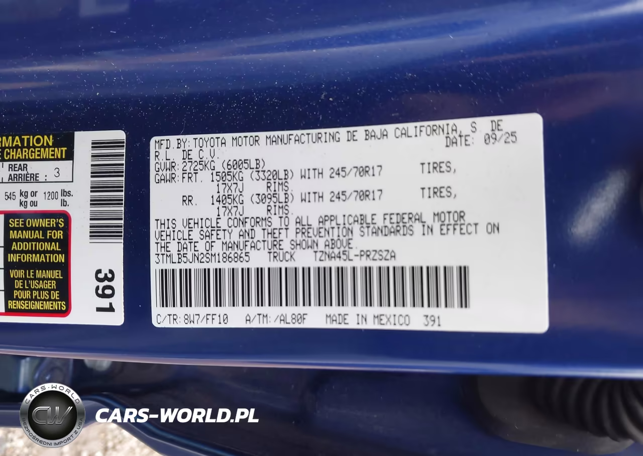 2025 Toyota Tacoma Sr5 VIN:3TMLB5JN2SM186865 - 9
