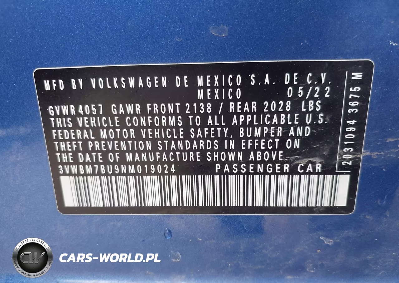 2022 Volkswagen Jetta 1.5T Sport VIN:3VWBM7BU9NM019024 - 9