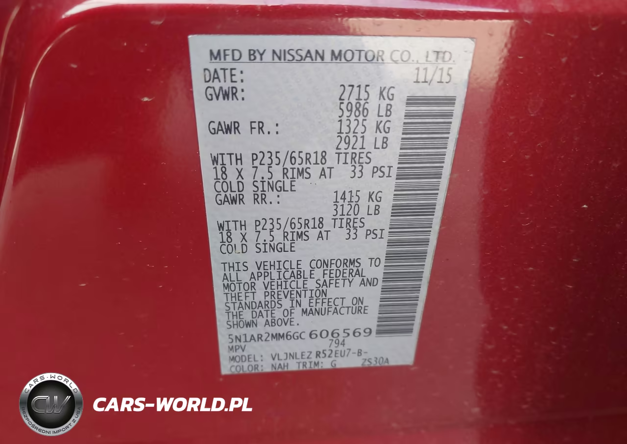 2016 Nissan Pathfinder Platinum-S-Sl-Sv VIN:5N1AR2MM6GC606569 - 9