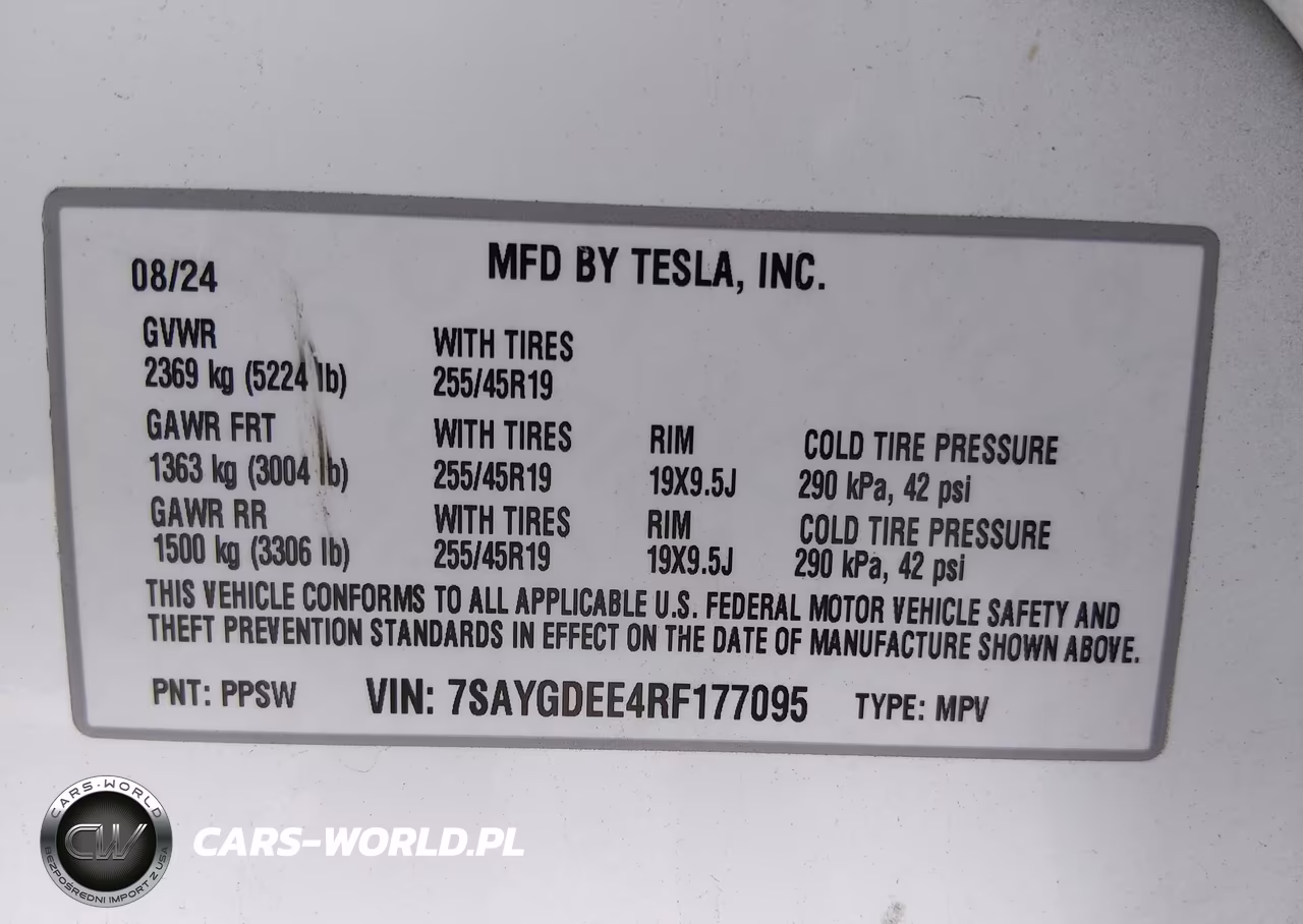 2024 Tesla Model Y Long Range Dual Motor All-Wheel Drive VIN:7SAYGDEE4RF177095 - 9