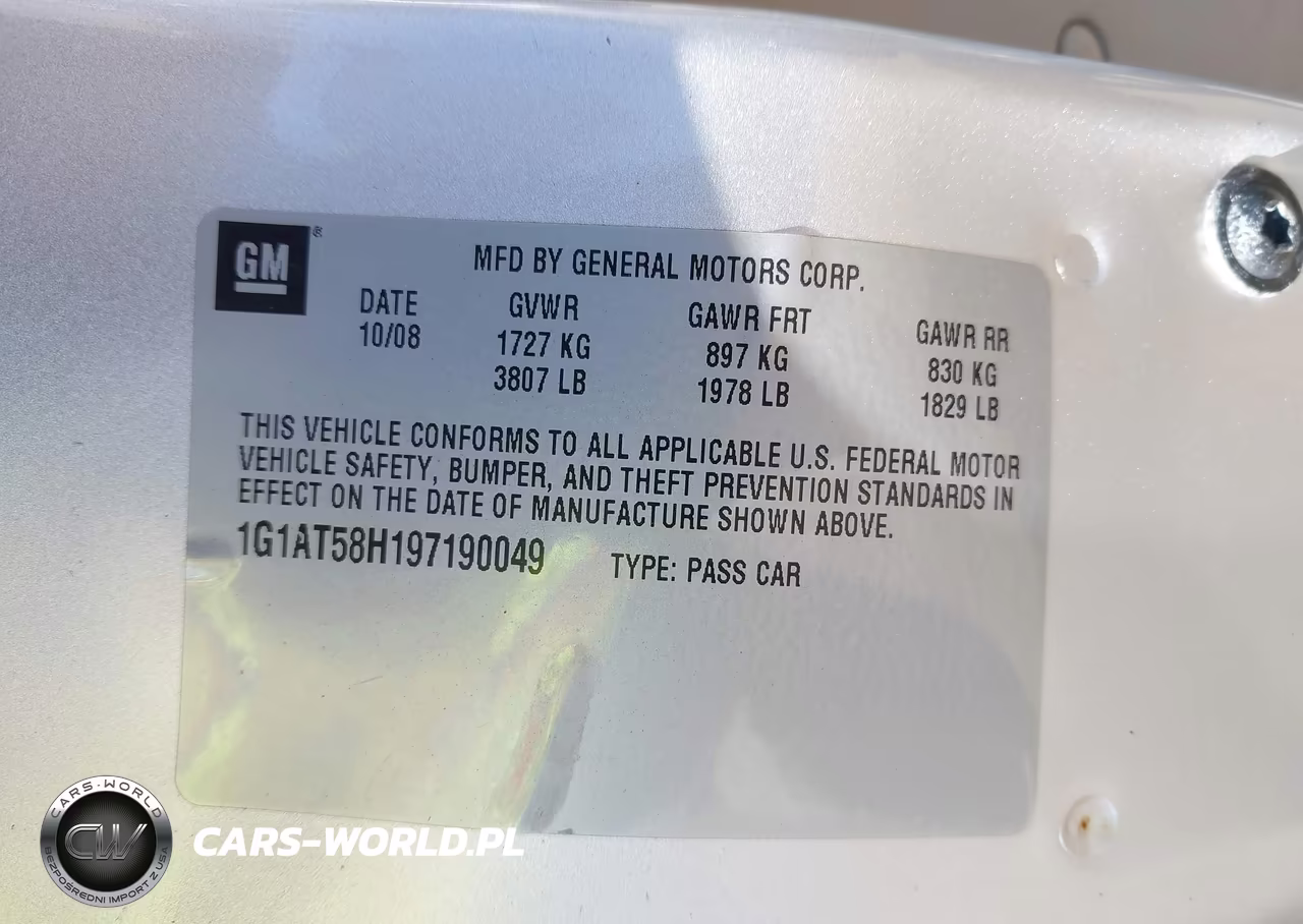 2009 Chevrolet Cobalt Lt VIN:1G1AT58H197190049 - 9