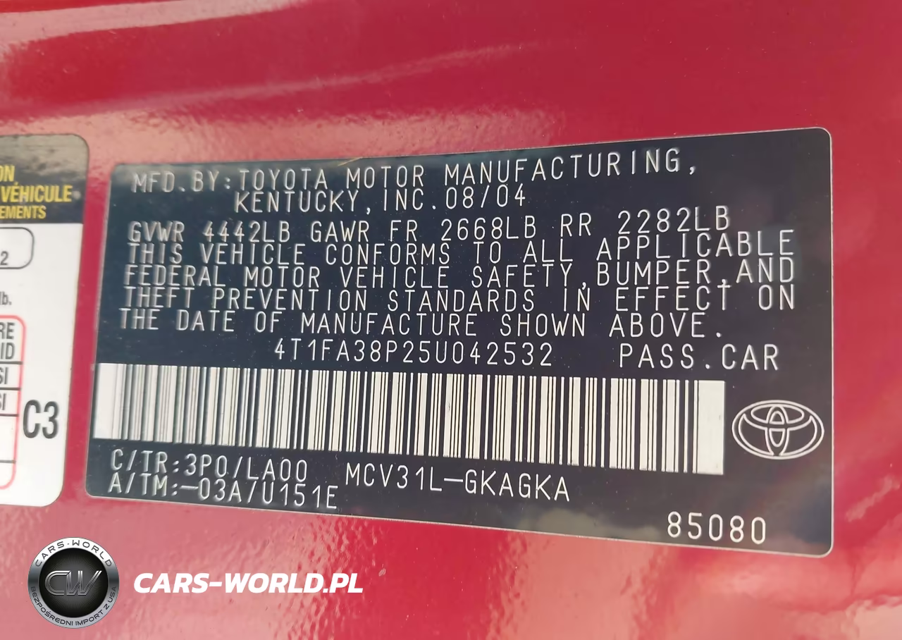 2005 Toyota Camry Solara Sle VIN:4T1FA38P25U042532 - 9