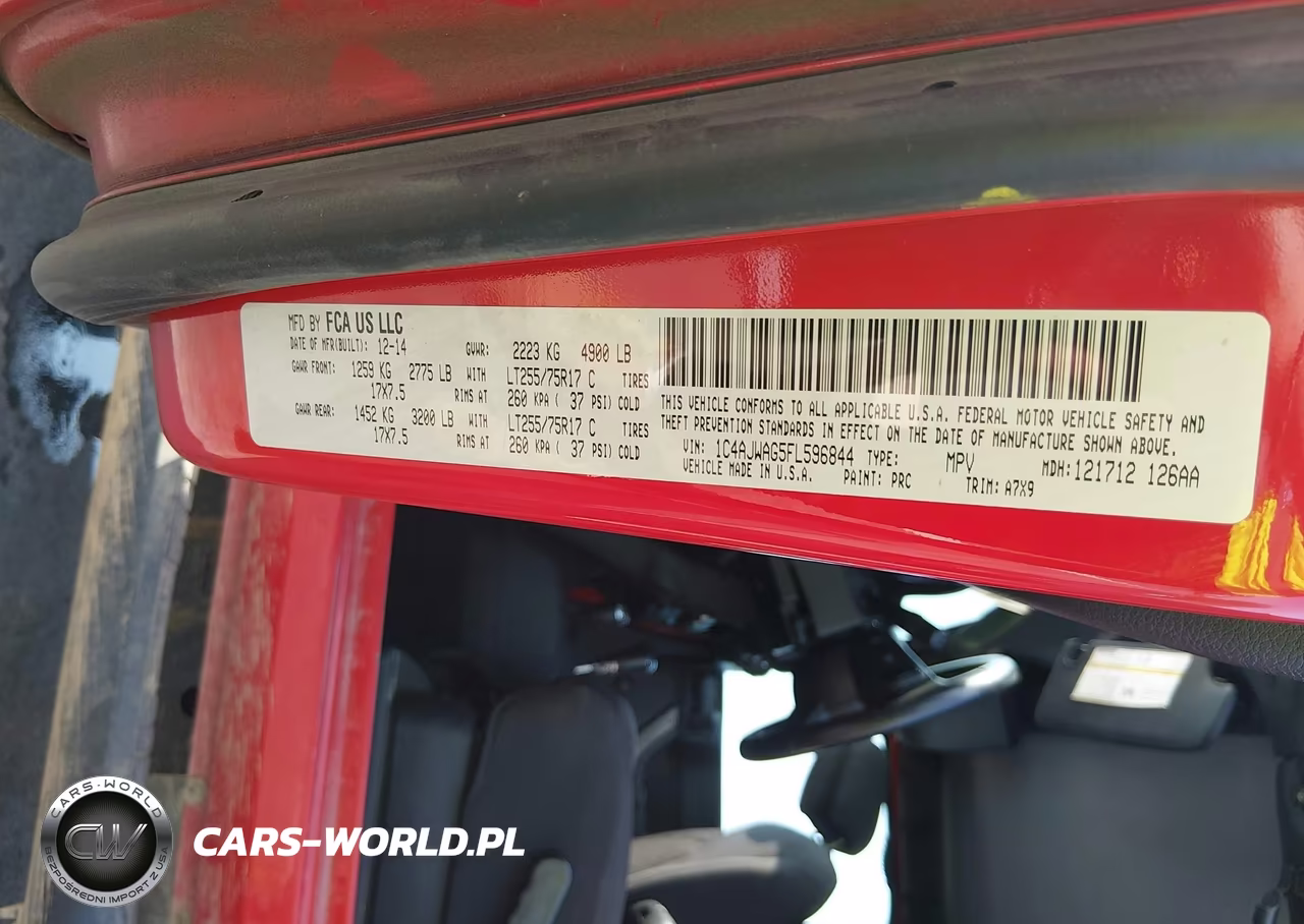 2015 Jeep Wrangler Willys Wheeler VIN:1C4AJWAG5FL596844 - 9