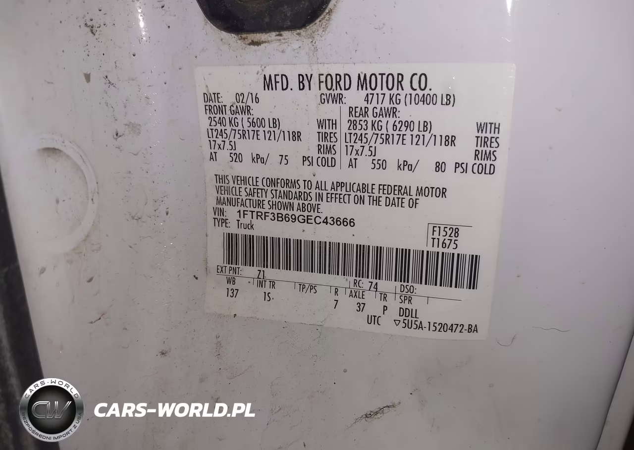 2016 Ford F-350 Xl VIN:1FTRF3B69GEC43666 - 9
