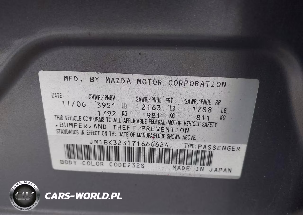 2007 Mazda Mazda3 S Touring VIN:JM1BK323171666624 - 9