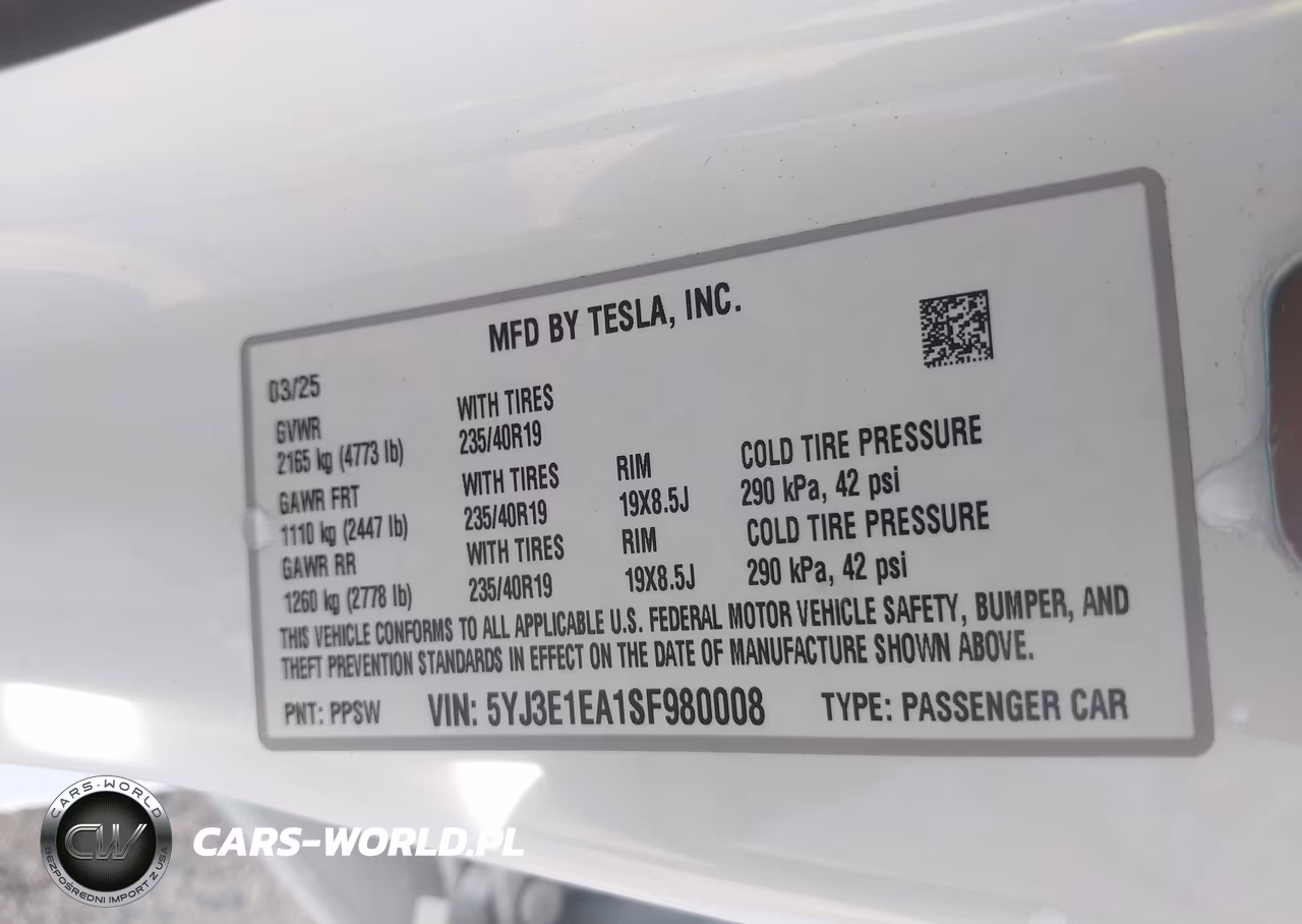 2025 Tesla Model 3 Long Range Rear-Wheel Drive-Standard Rear-Wheel Drive VIN:5YJ3E1EA1SF980008 - 9