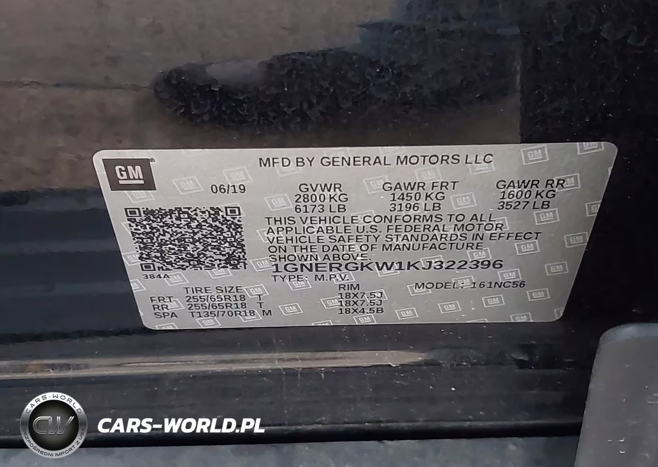 2019 Chevrolet Traverse 1Lt VIN:1GNERGKW1KJ322396 - 9