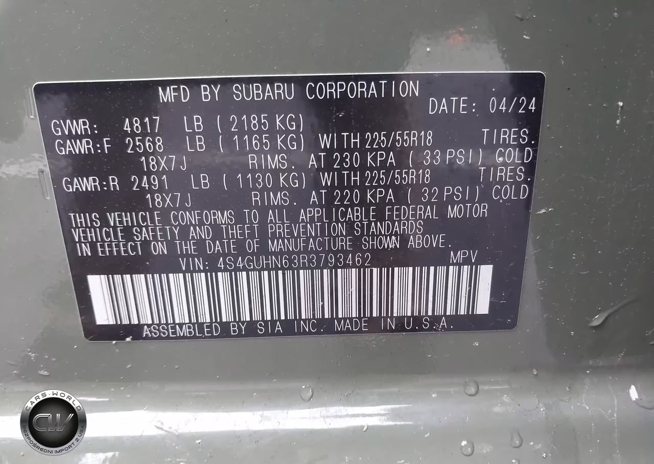 2024 Subaru Crosstrek Limited VIN:4S4GUHN63R3793462 - 9