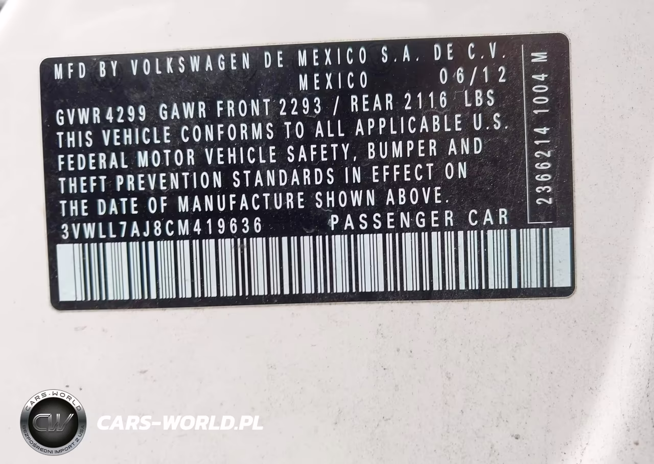 2012 Volkswagen Jetta 2.0L Tdi VIN:3VWLL7AJ8CM419636 - 9