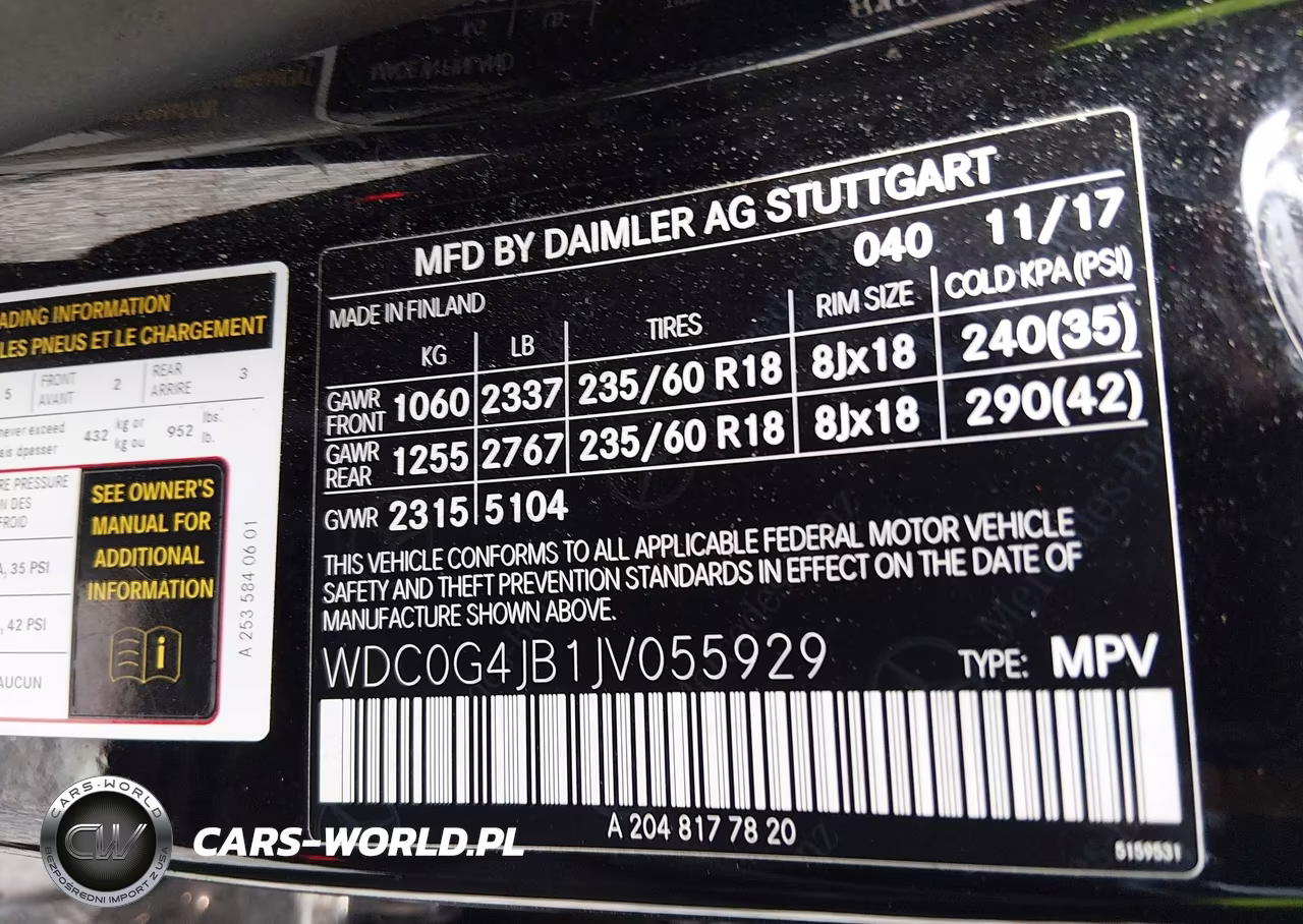 2018 Mercedes-Benz Glc 300 VIN:WDC0G4JB1JV055929 - 9