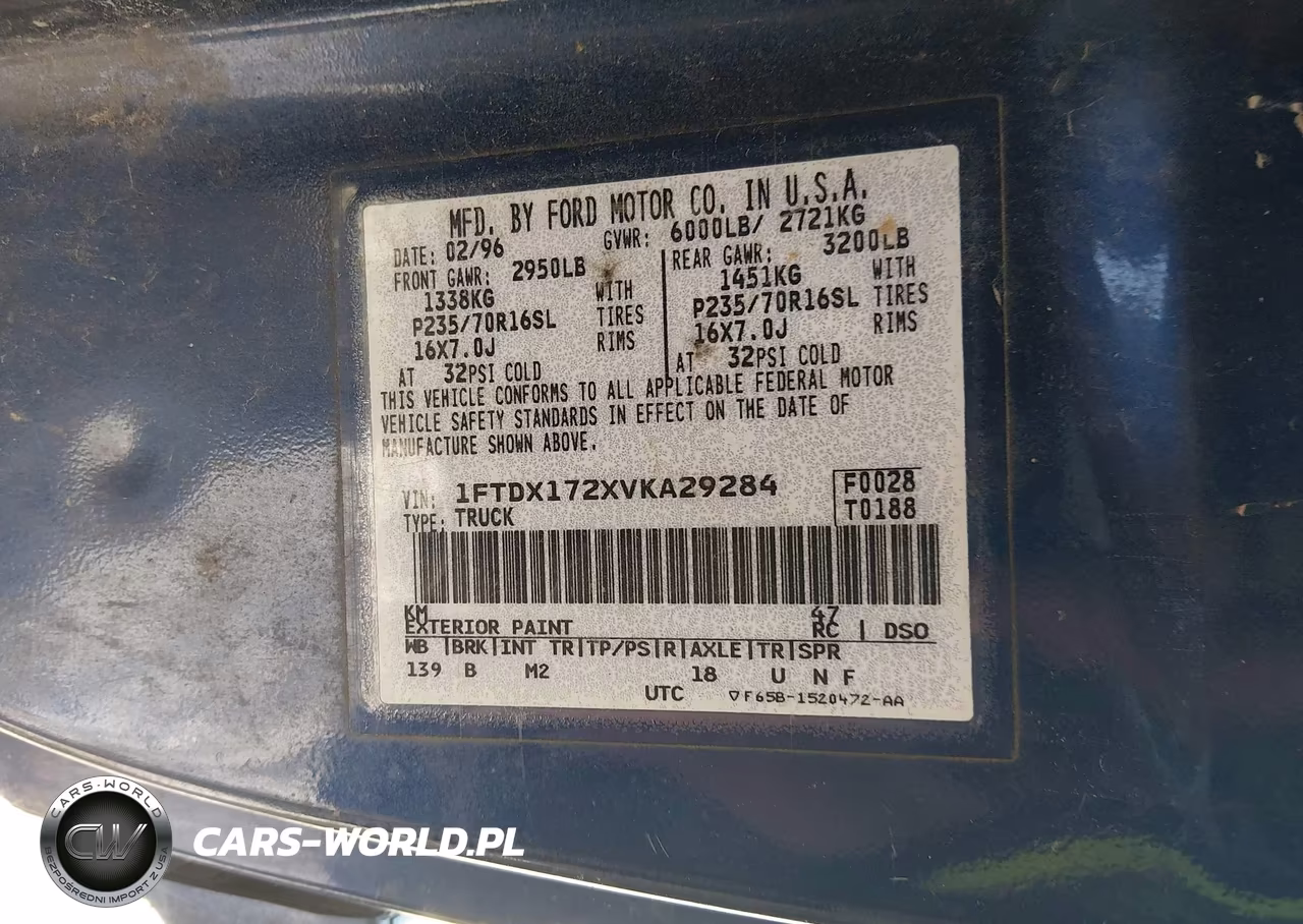1997 Ford F-150 Standard Standard-Xl-Xlt VIN:1FTDX172XVKA29284 - 9