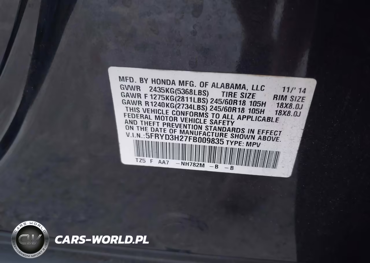 2015 Acura Mdx VIN:5FRYD3H27FB009835 - 9