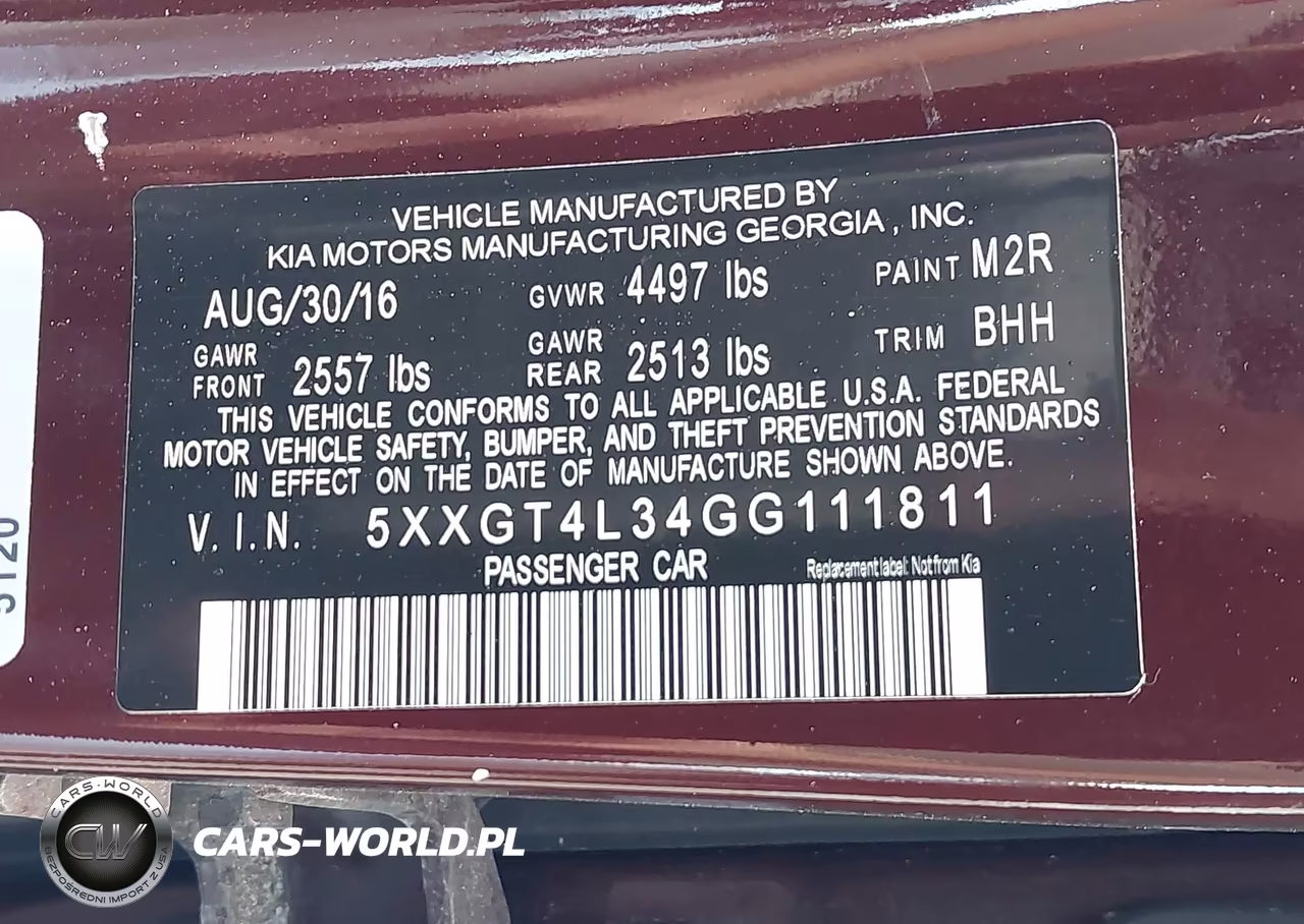 2016 Kia Optima Lx VIN:5XXGT4L34GG111811 - 9