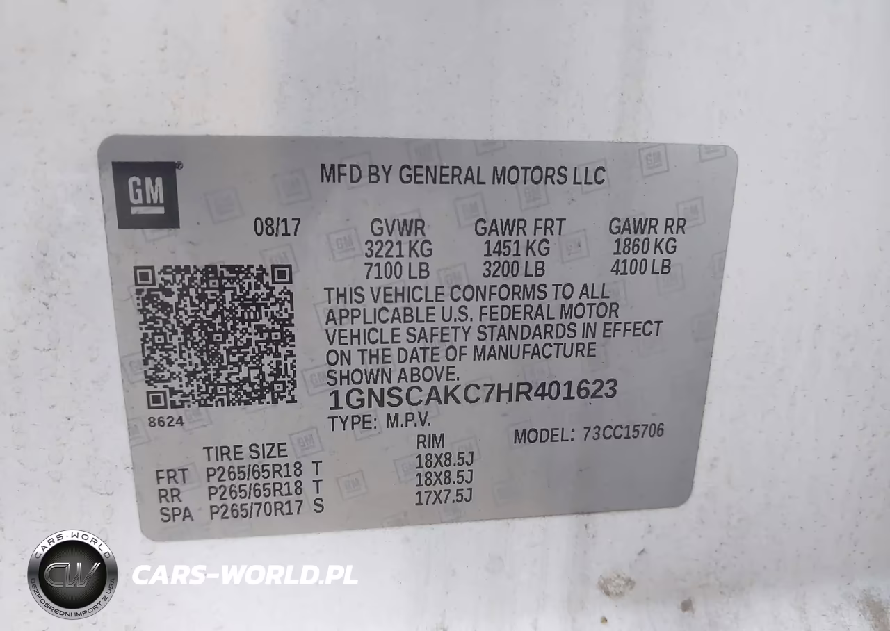 2017 Chevrolet Tahoe Ls VIN:1GNSCAKC7HR401623 - 9