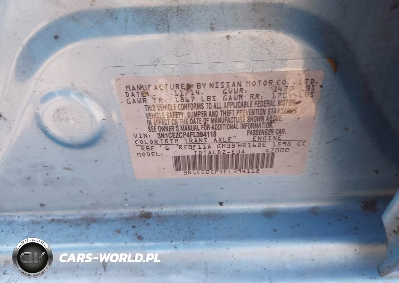 2015 Nissan Versa Note S (Sr)-S Plus-Sl-Sr-Sv VIN:3N1CE2CP4FL394118 - 9