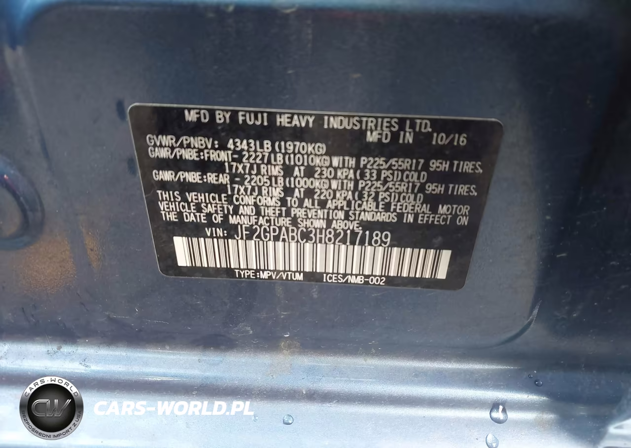 2017 Subaru Crosstrek 2.0I Premium VIN:JF2GPABC3H8217189 - 9