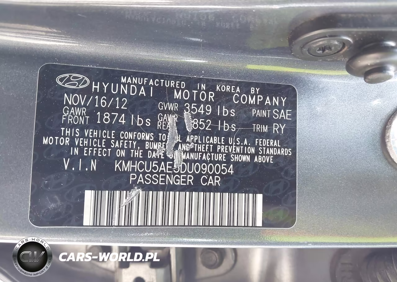 2013 Hyundai Accent Se VIN:KMHCU5AE5DU090054 - 9
