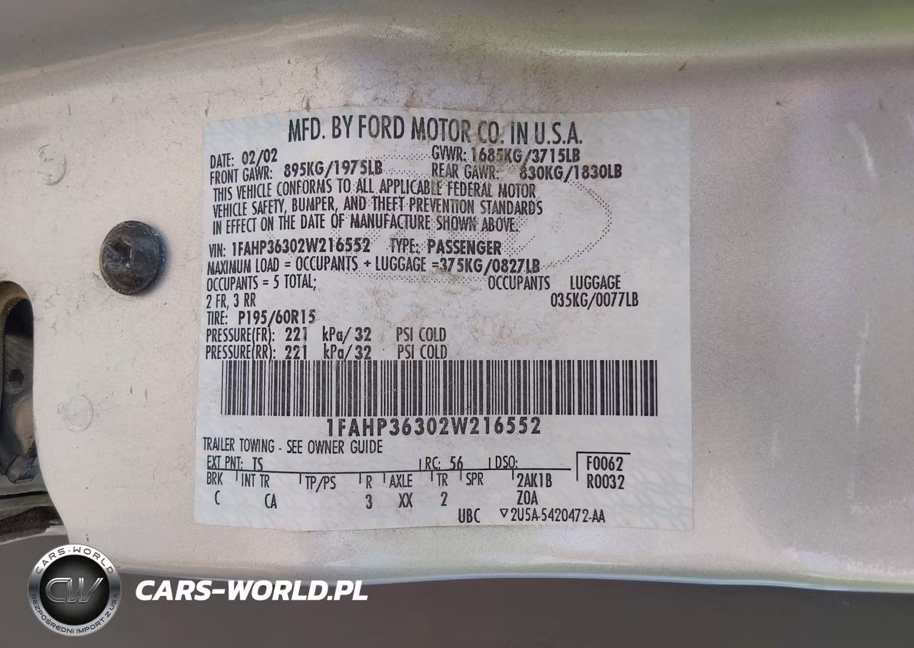 2002 Ford Focus Se-Ztw VIN:1FAHP36302W216552 - 9